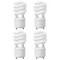 4-Pack CFL Light Bulbs, 13W, 2700K Warm Light, 900lm, Twist & Lock